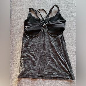 Black Lululemon tank top with bra